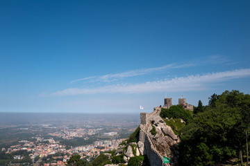 Naklejka premium View from the Moorish castle in Sintra.