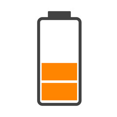 Battery charge level indicator bar icon, full, empty or loading on white for design, stock vector illustration