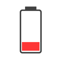 Battery charge level indicator bar icon, full, empty or loading on white for design, stock vector illustration