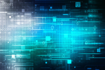 2d illustration Abstract futuristic electronic circuit technology background