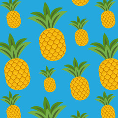 Seamless Pineapple Pattern. Can be used and be suitable for gift cards, banners, wallpapers, backgrounds, fabrics, patterns, websites and invitations