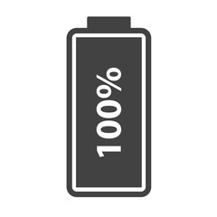 Battery charge level indicator bar icon, full, empty or loading on white for design, stock vector illustration
