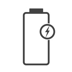 Battery charge level indicator bar icon, full, empty or loading on white for design, stock vector illustration