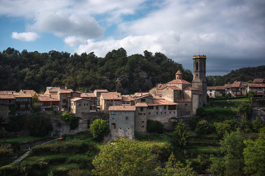 panoramic view of rupit in spain