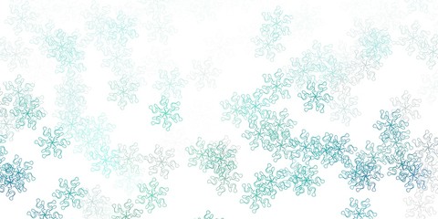 Light green vector natural artwork with flowers.