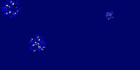 Fototapeta na wymiar Light BLUE vector doodle background with flowers.