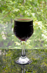 red wine in a glass