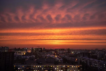Foto op Canvas Beautiful sunset on city © WooHoo Production