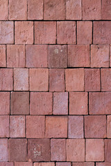 High resolution rectangular brick texture in wall facade / background texture / seamless pattern / weathered  material