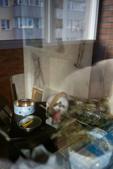 Still life with old paint