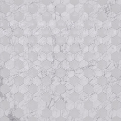 Fragment light ceramic tiles for wall and floor decoration. Texture for use in graphic and architectural project. Pattern of ceramic tiles of hexagon shape for background. 3D illustration.