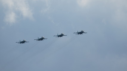 Fototapeta na wymiar Victory Day WWII Air Show Russia Rostov-on-Don