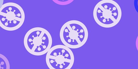 Light purple vector template with flu signs.