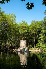 Ancient tower in the park of the Palacio de Pena.