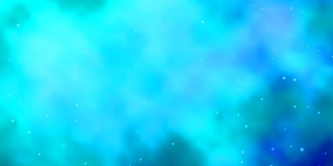 Light BLUE vector background with small and big stars. Colorful illustration with abstract gradient stars. Pattern for websites, landing pages.