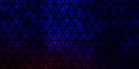 Fototapeta premium Dark Blue, Red vector background with triangles.
