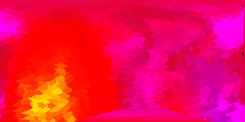 Light pink, yellow vector triangle mosaic pattern.