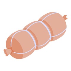 Cooking sausage icon. Isometric of cooking sausage vector icon for web design isolated on white background