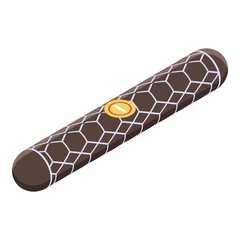 Dry sausage icon. Isometric of dry sausage vector icon for web design isolated on white background