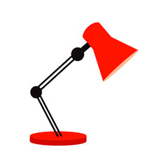 Table lamp icon. Flat vector style. Desk lamp modern vector illustration