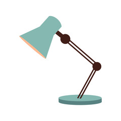 Table lamp icon. Flat vector style. Desk lamp modern vector illustration