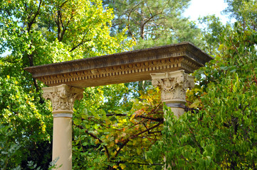 Obraz premium Two column of the times of the Soviet Union in Crimea