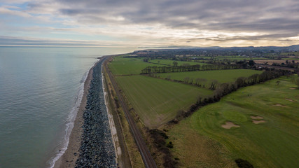Aerial View of Wicklow Coast, Ireland