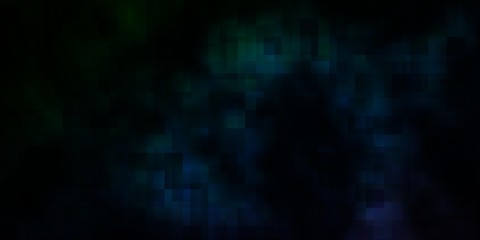 Dark Blue, Green vector background with rectangles.