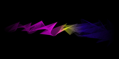 Abstract wavy lines modern vector background. Creative neon colors.