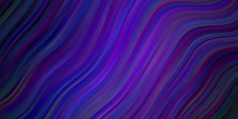 Light Purple vector pattern with lines. Bright illustration with gradient circular arcs. Best design for your posters, banners.