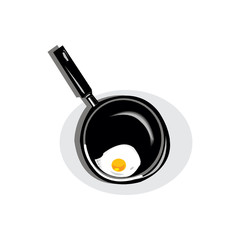 Vector illustration of omelette. Flat designed style icon isolated on a white