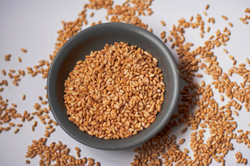 buckwheat in a wooden spoon