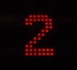  Monitor shows alphabet 2 in elevator