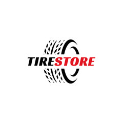 Tire store icon logo vector design.