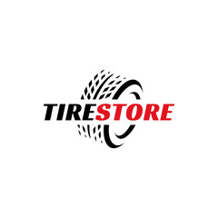 Tire store icon logo vector design.