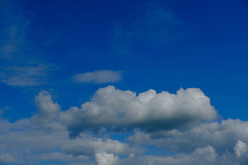 blue sky with clouds at noon
