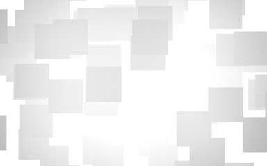 White abstract background. Misty backdrop with grey squares. 3D illustration