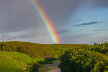 rainbow over the river