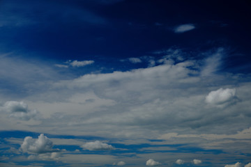 blue sky with clouds at noon