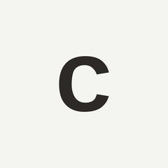 C monogram. Abstract letter C logo design. Filled creative symbol. Logo branding. Universal vector icon - Vector