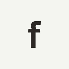 F monogram. Abstract letter F logo design. Filled creative symbol. Logo branding. Universal vector icon - Vector