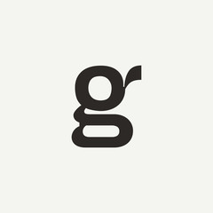 G monogram. Abstract letter G logo design. Filled creative symbol. Logo branding. Universal vector icon - Vector