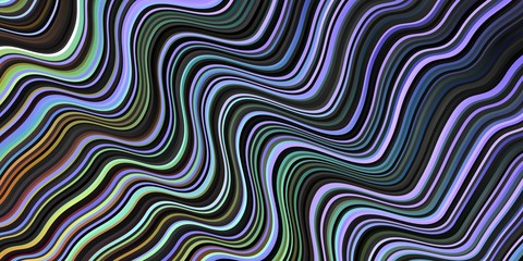 Dark Multicolor vector backdrop with curves.