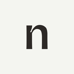 N monogram. Abstract letter N logo design. Filled creative symbol. Logo branding. Universal vector icon - Vector