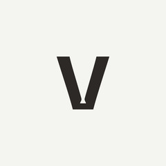 V monogram. Abstract letter V logo design. Filled creative symbol. Logo branding. Universal vector icon - Vector