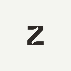 Z monogram. Abstract letter Z logo design. Filled creative symbol. Logo branding. Universal vector icon - Vector