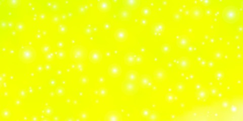 Light Green, Yellow vector layout with bright stars. Shining colorful illustration with small and big stars. Design for your business promotion.