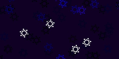 Light blue, red vector template with flu signs.