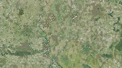Srednje-Banatski, Serbia - outlined. Satellite