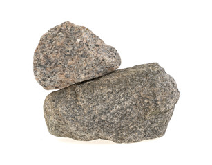 Fototapeta na wymiar natural granite stone on a white background, isolated